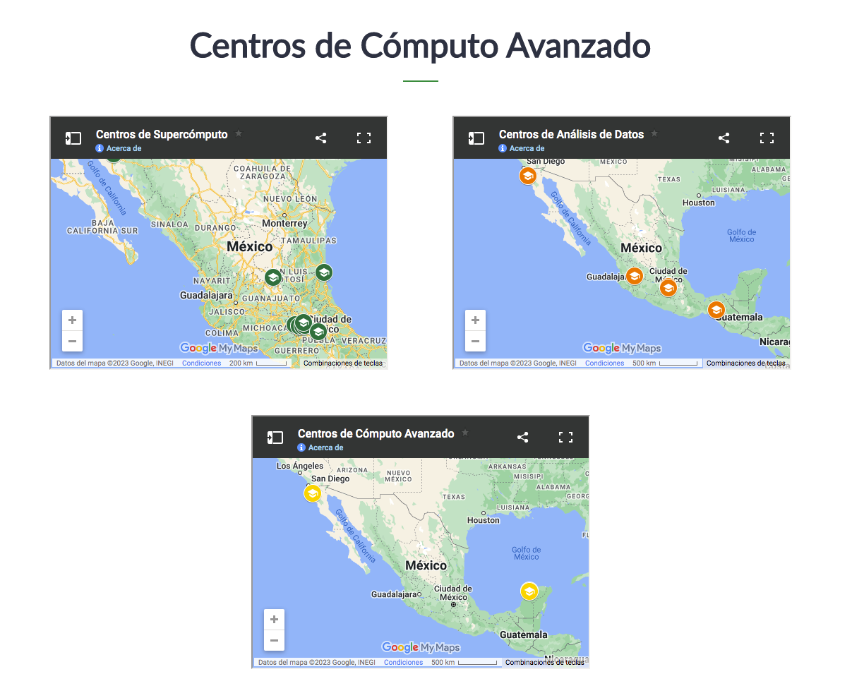 Figura 2.  Capturas de pantalla del proyecto implementado como servicio de consulta de datos.